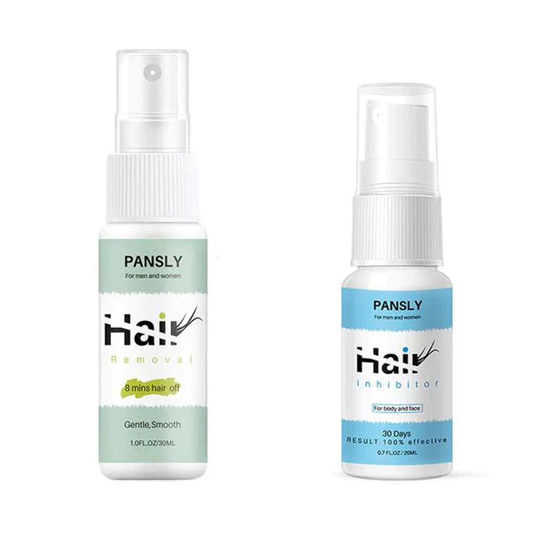 Pansly Natural Hair Removal (30ml) and Growth Inhibiting Spray (20ml) Kit (Original)