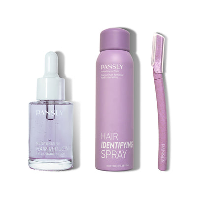 Pansly Hair Identifying Spray (100ml) and Moisturizing Hair Reducing After Shave Serum (30ml) Kit